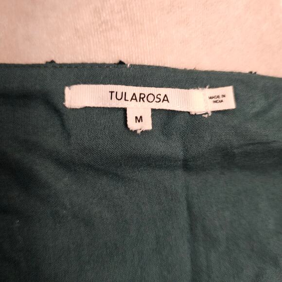 Tularosa Anthropologie Aubrie Sequin Embroidered Wrap Maxi Dress Green $240 Med - Picture 10 of 10